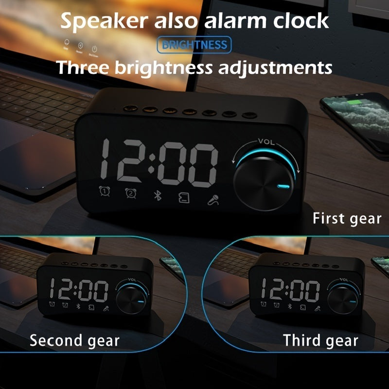 Alarm Clock Sound Dual Alarm Clock Display Speaker FM Radio Call Function Stereo