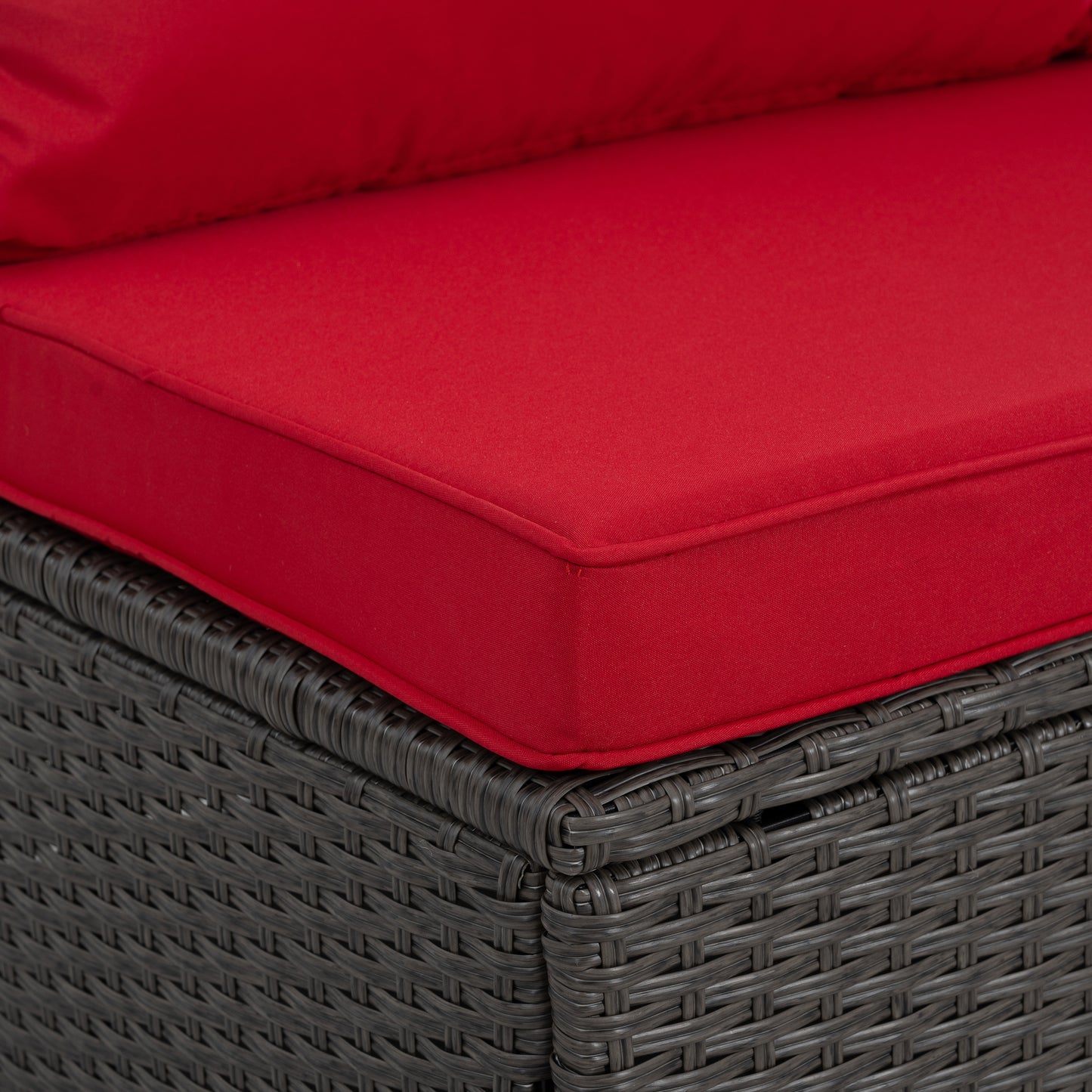 Patio Furniture, Outdoor Furniture, Seasonal PE Wicker Furniture,7 PCS Set Wicker Furniture with Lounger Sofa