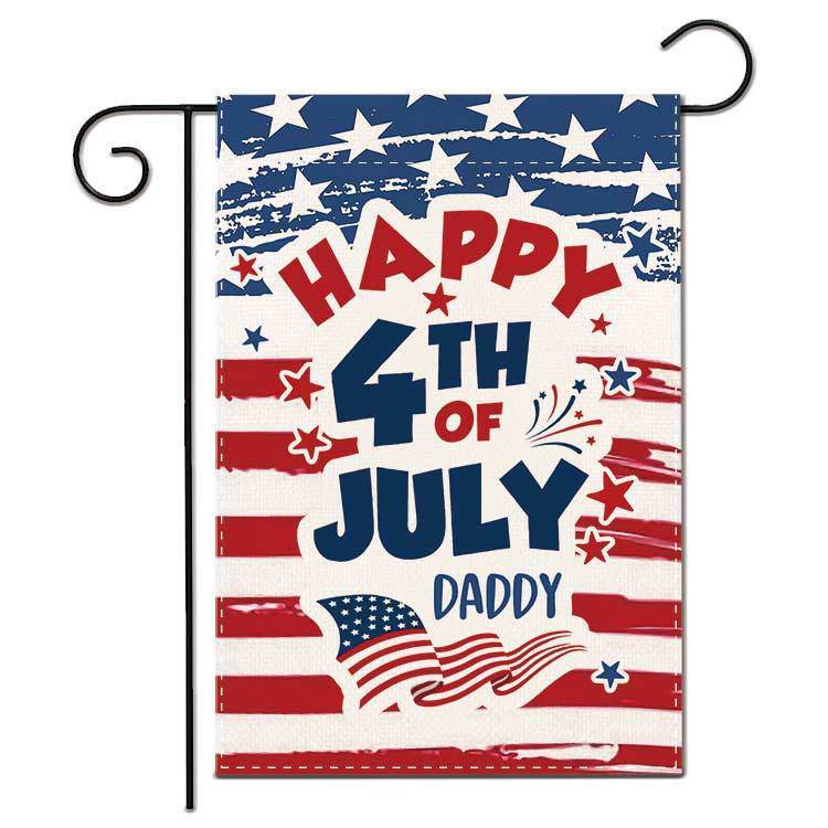 1pc Printed Garden Flag; Patriotic 4th Of July Memorial Day Independence Day Flag; Yard Outdoor Flag; Yard Decoration; Yard Supplies; Party Decor; Holiday Supplies