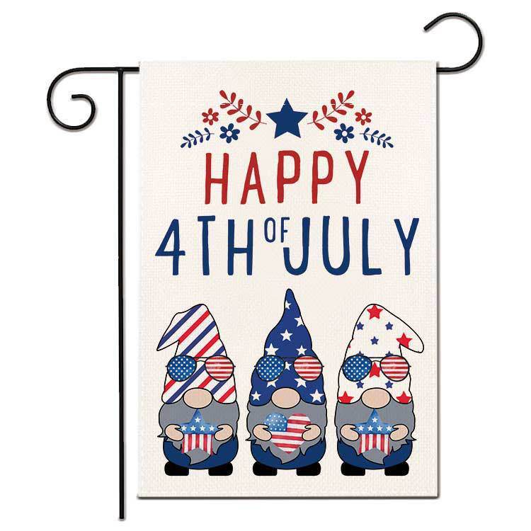 1pc Printed Garden Flag; Patriotic 4th Of July Memorial Day Independence Day Flag; Yard Outdoor Flag; Yard Decoration; Yard Supplies; Party Decor; Holiday Supplies