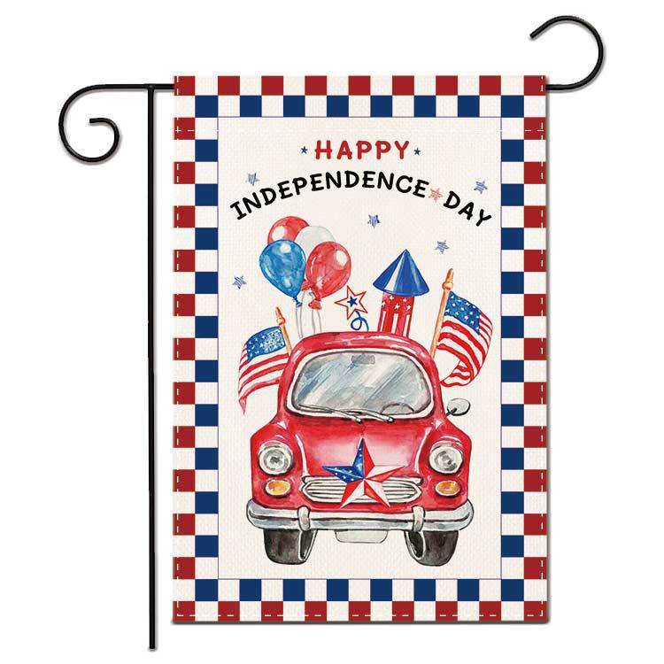 1pc Printed Garden Flag; Patriotic 4th Of July Memorial Day Independence Day Flag; Yard Outdoor Flag; Yard Decoration; Yard Supplies; Party Decor; Holiday Supplies