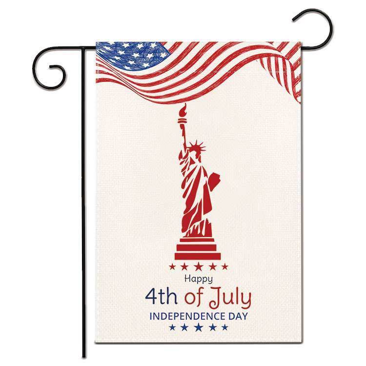 1pc Printed Garden Flag; Patriotic 4th Of July Memorial Day Independence Day Flag; Yard Outdoor Flag; Yard Decoration; Yard Supplies; Party Decor; Holiday Supplies