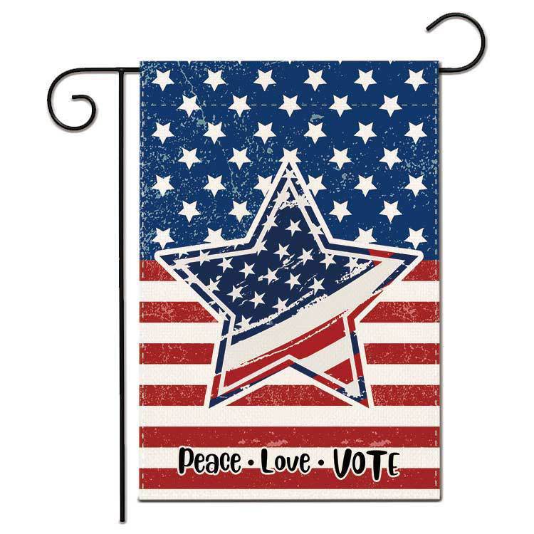 1pc Printed Garden Flag; Patriotic 4th Of July Memorial Day Independence Day Flag; Yard Outdoor Flag; Yard Decoration; Yard Supplies; Party Decor; Holiday Supplies