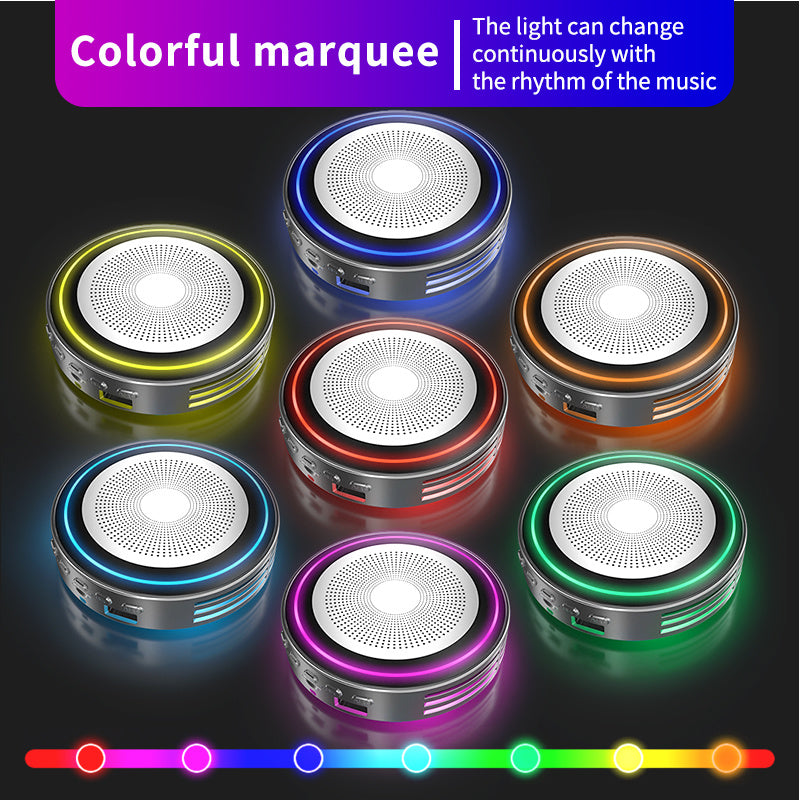 Bluetooth Speaker Hifi Surround Sound Multifunctional Metal Steel Mesh Colorful Q2