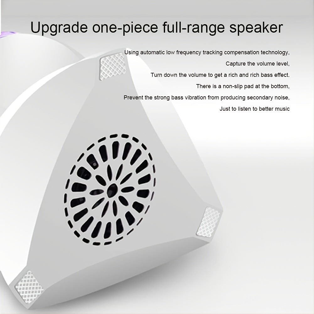 Wireless Speaker; 9-color Sound-controlled Strobe Light; Portable Speaker; Supports PC/MicroSD/UDisk/AUX-in/TWS; Music Playback
