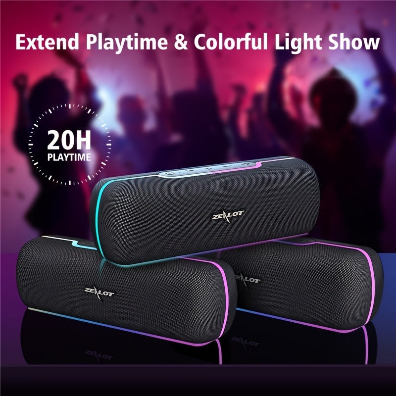 Zealot S55 SoundBox Touch Control Wireless Speaker 10W Portable Wireless Speakers Stereo Sound Box With Bass And Built-in Mic; Christmas Gift For Women/Kids/Children/Men/Adults