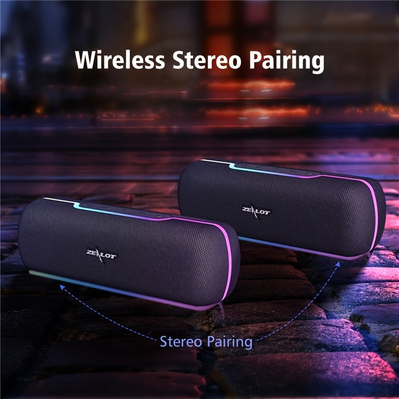 Zealot S55 SoundBox Touch Control Wireless Speaker 10W Portable Wireless Speakers Stereo Sound Box With Bass And Built-in Mic; Christmas Gift For Women/Kids/Children/Men/Adults