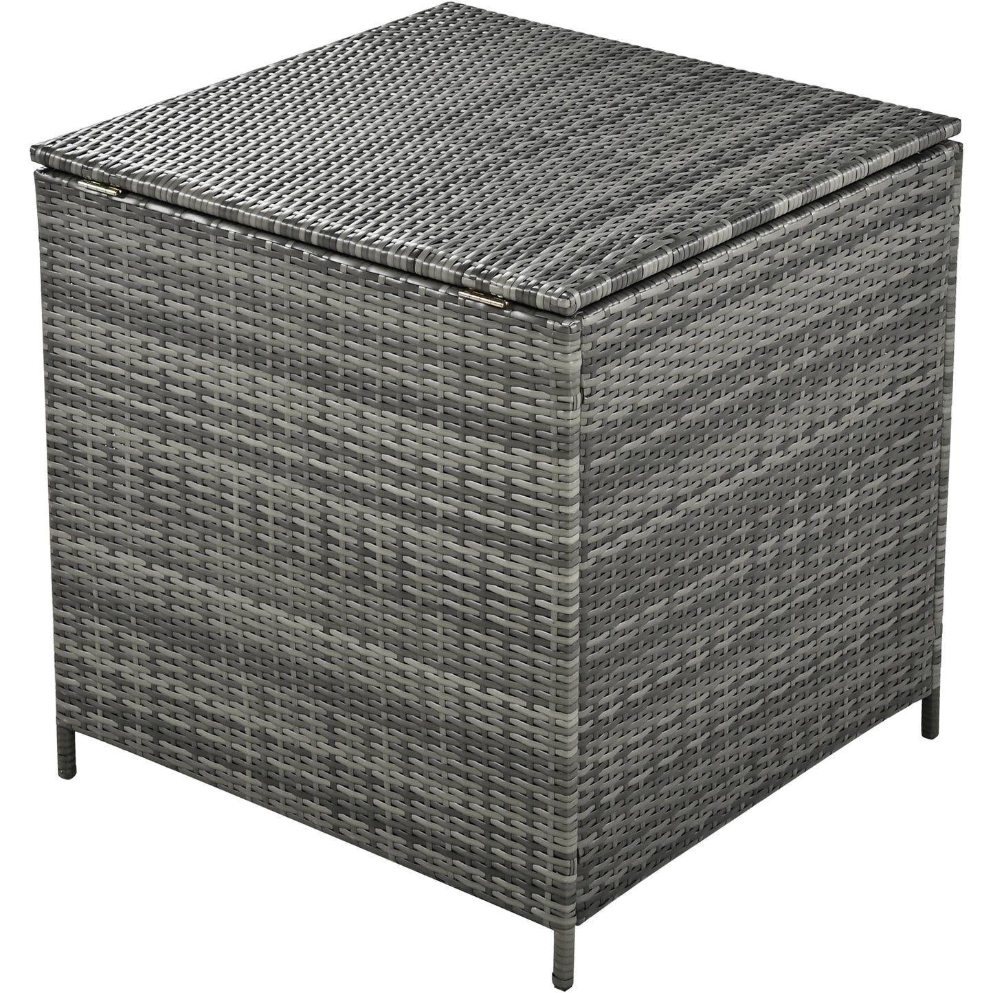 Outdoor 6-Piece All Weather PE Rattan Sofa Set; Garden Patio Wicker Sectional Furniture Set with Adjustable Seat; Storage Box; Removable Covers and Tempered Glass Top Table