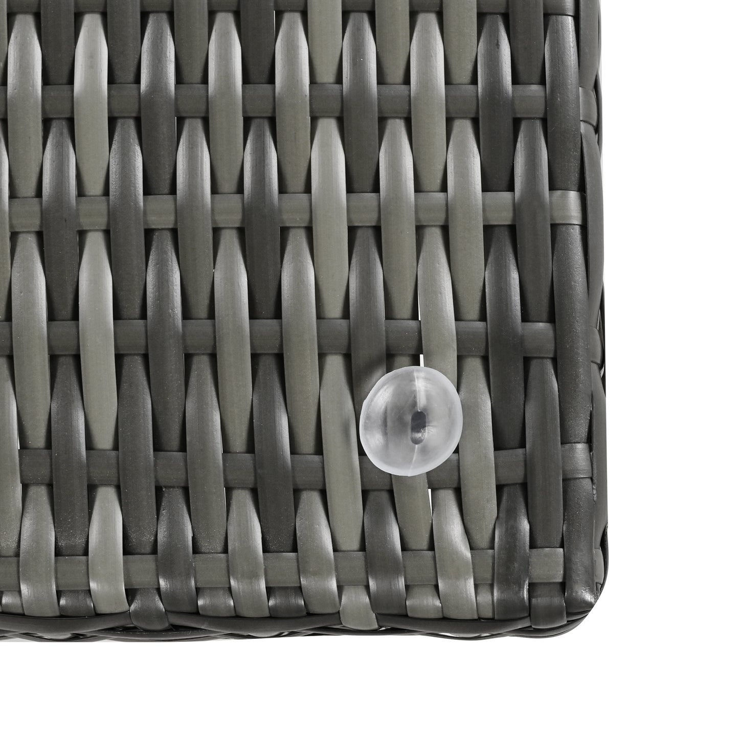 Outdoor 6-Piece All Weather PE Rattan Sofa Set; Garden Patio Wicker Sectional Furniture Set with Adjustable Seat; Storage Box; Removable Covers and Tempered Glass Top Table