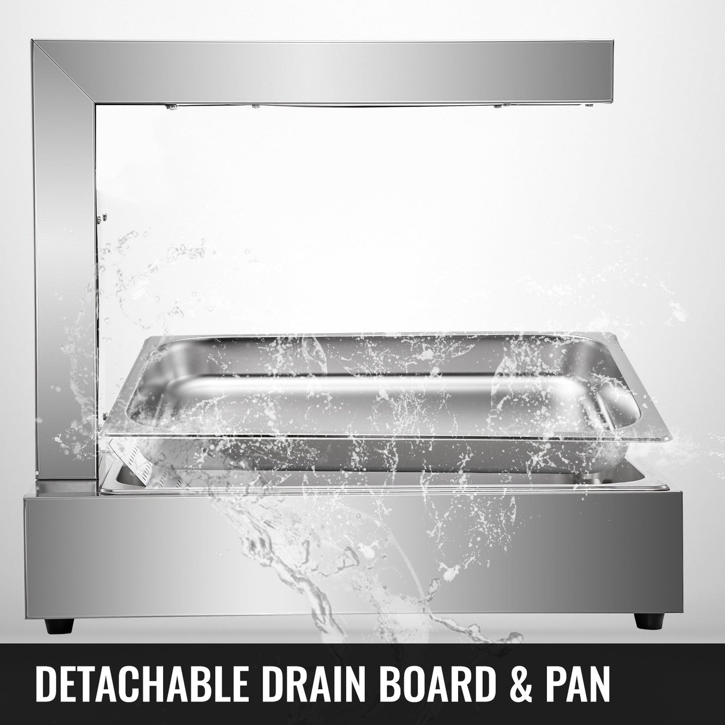 VEVOR 110V French Fry Food Warmer 22"x13"; 1000W French Fry Heat Lamp; Stainless Steel Heat Lamp Warmer 86-185?; Food Warmer Diaplay for French Fry; Heat Lamp Commercial for Fry Chicken