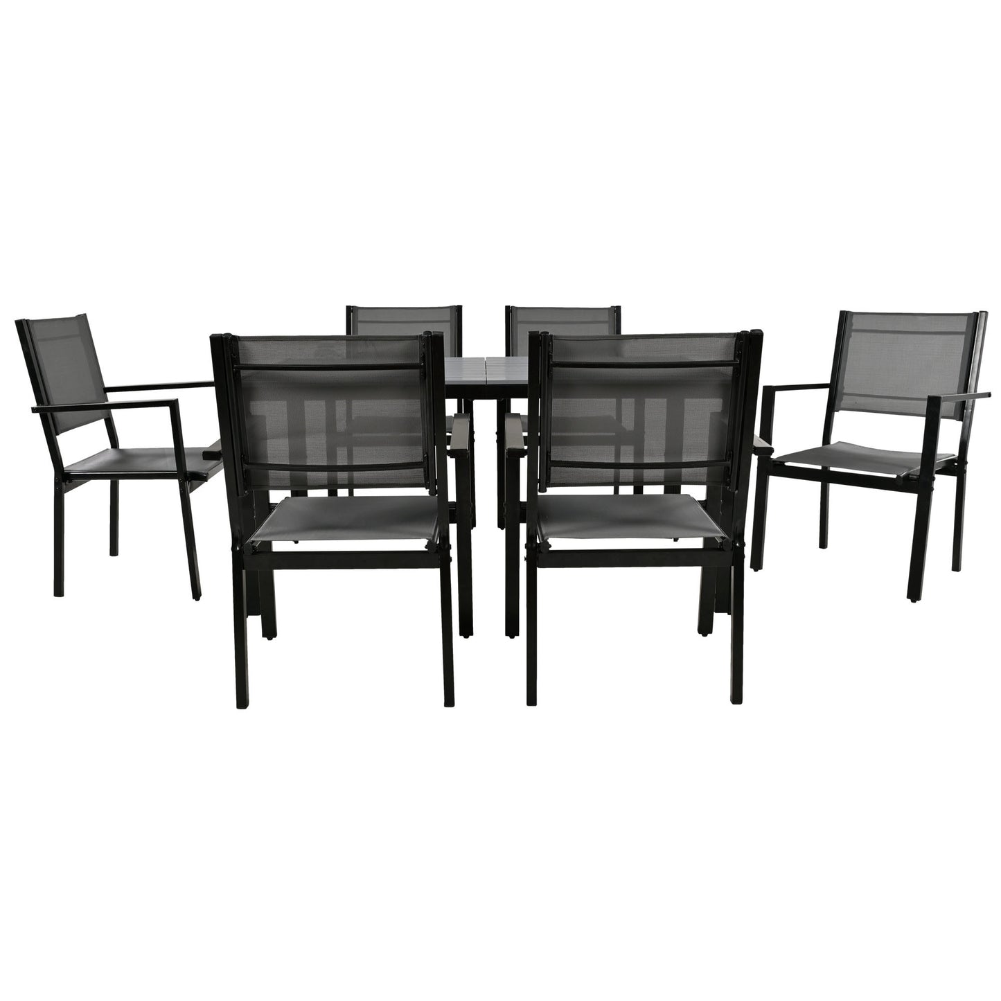 U-Style High-quality Steel Outdoor Table and Chair Set, Suitable for Patio, Balcony, Backyard.