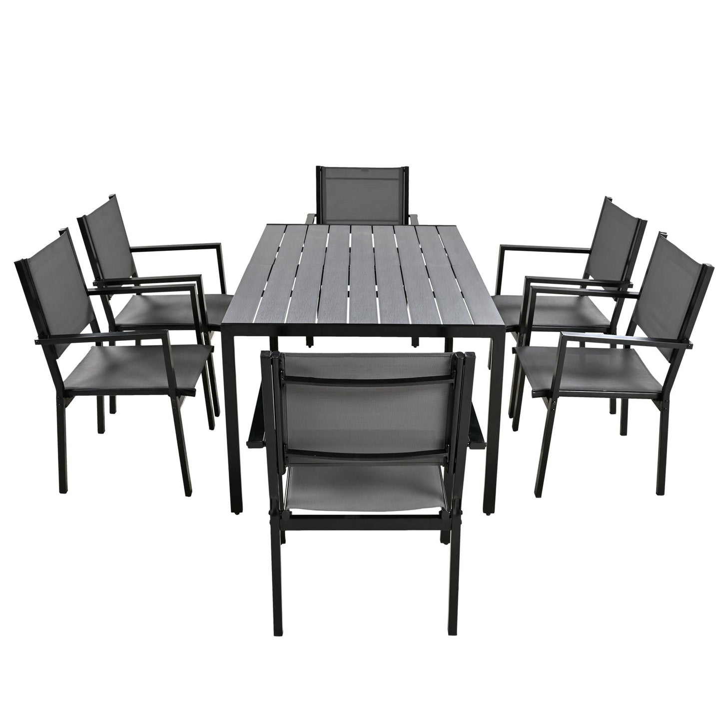 U-Style High-quality Steel Outdoor Table and Chair Set, Suitable for Patio, Balcony, Backyard.