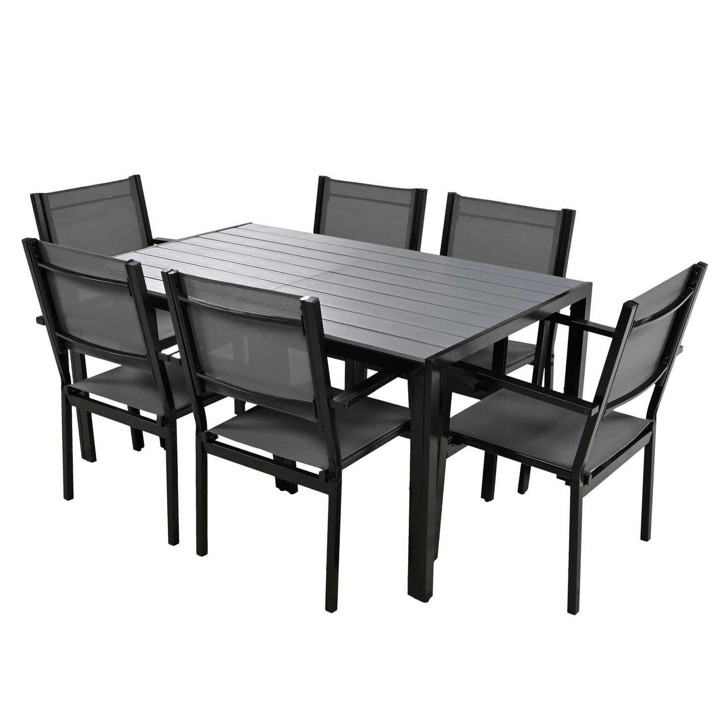 U-Style High-quality Steel Outdoor Table and Chair Set, Suitable for Patio, Balcony, Backyard.