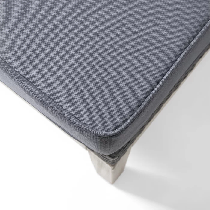 Loft Outdoor Acacia Wood and Wicker 5 Seater Sectional Sofa Set