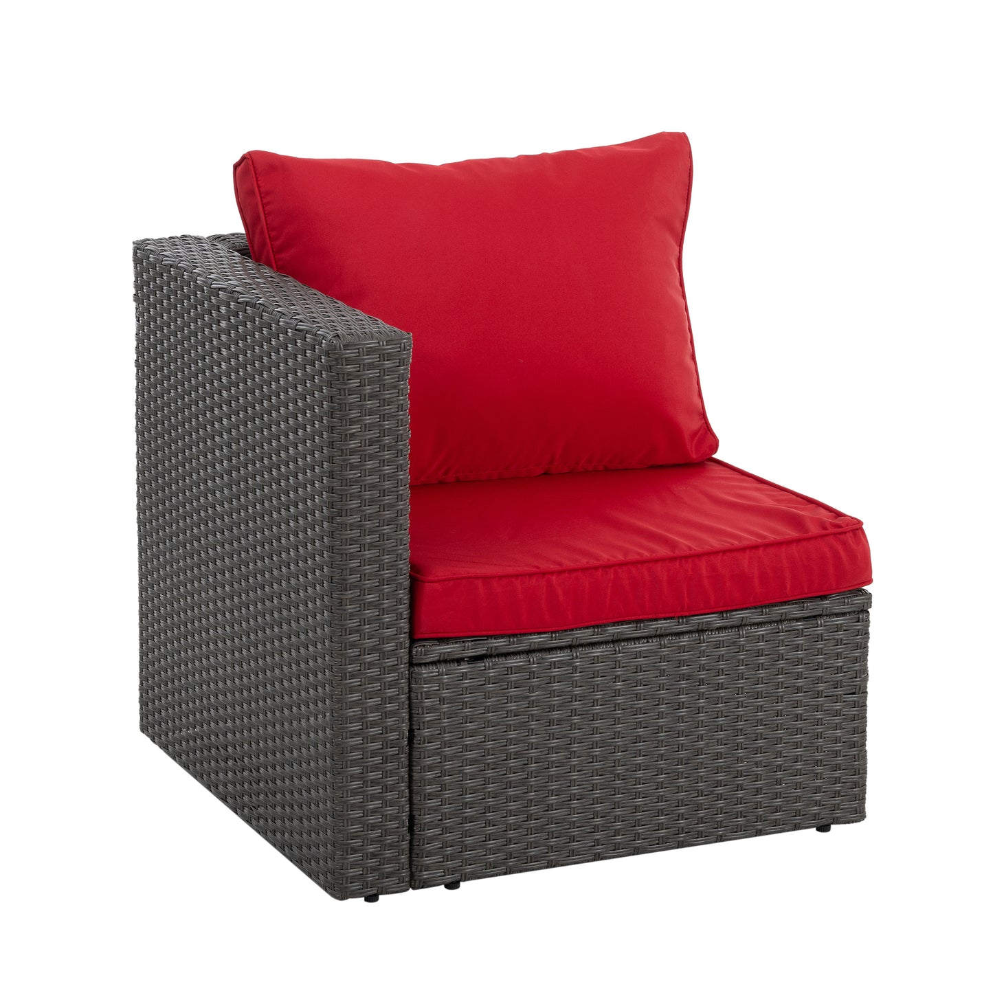 Patio Furniture, Outdoor Furniture, Seasonal PE Wicker Furniture,7 PCS Set Wicker Furniture with Lounger Sofa