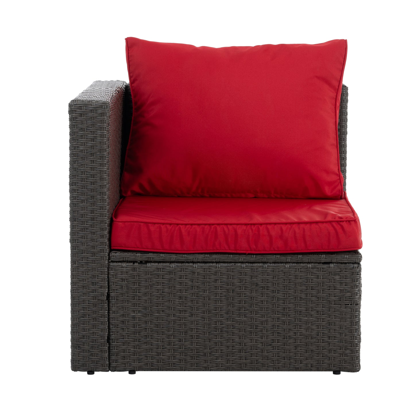 Patio Furniture, Outdoor Furniture, Seasonal PE Wicker Furniture,7 PCS Set Wicker Furniture with Lounger Sofa