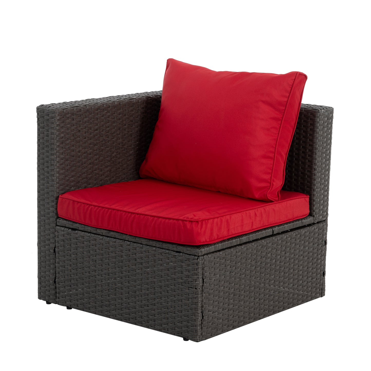 Patio Furniture, Outdoor Furniture, Seasonal PE Wicker Furniture,7 PCS Set Wicker Furniture with Lounger Sofa