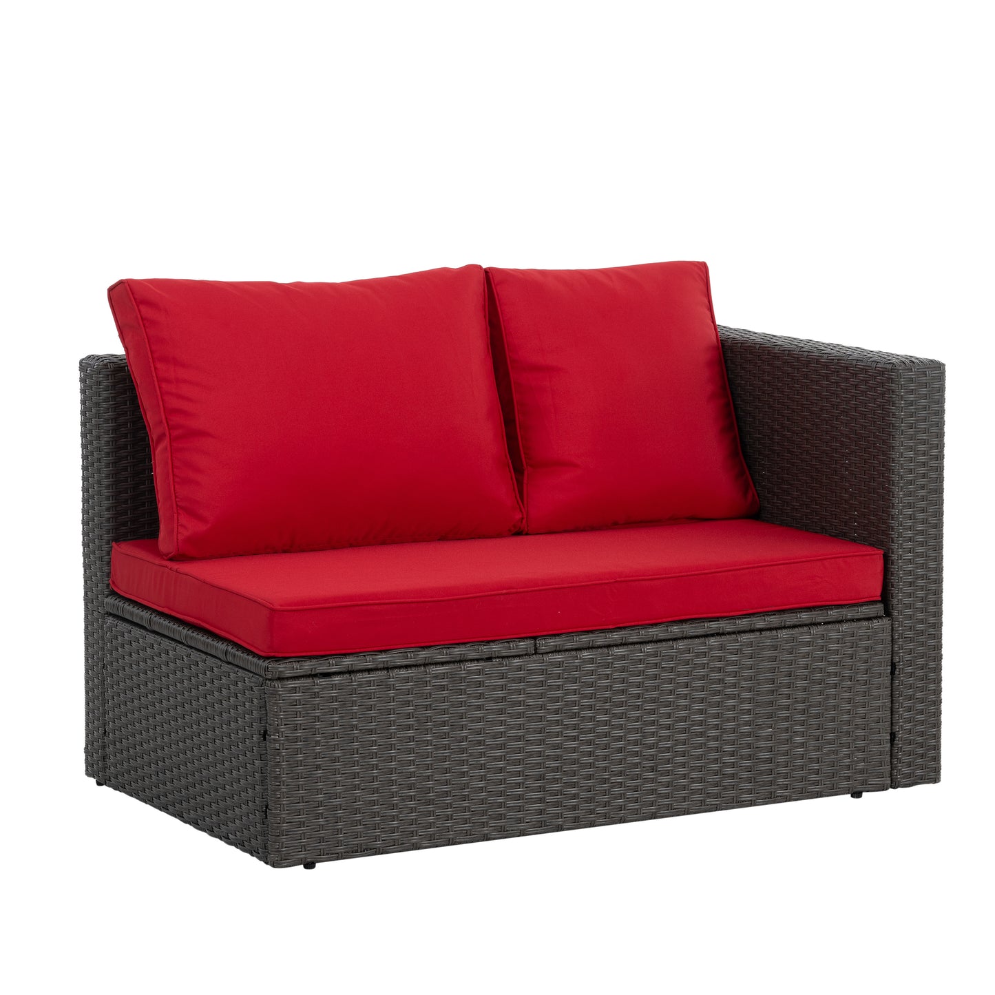 Patio Furniture, Outdoor Furniture, Seasonal PE Wicker Furniture,7 PCS Set Wicker Furniture with Lounger Sofa