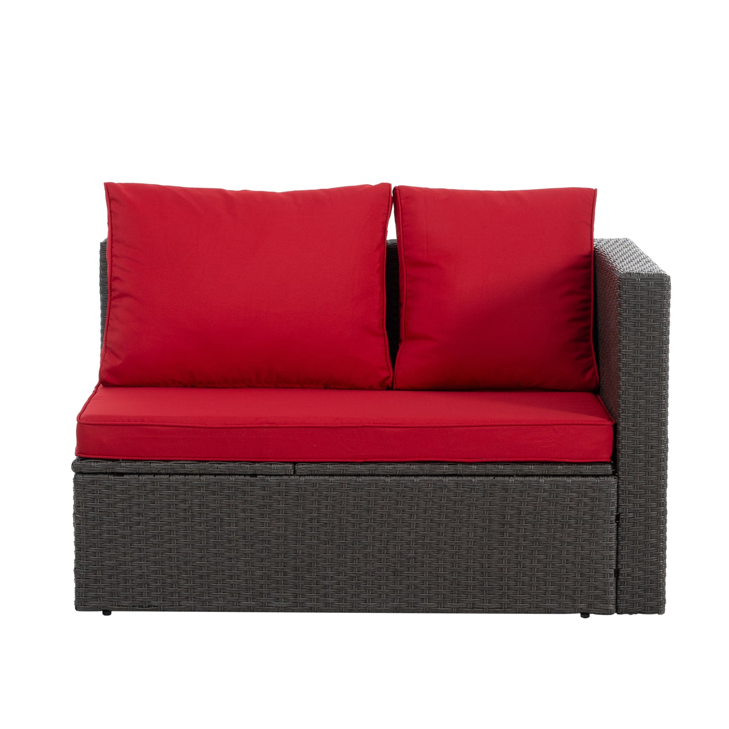 Patio Furniture, Outdoor Furniture, Seasonal PE Wicker Furniture,7 PCS Set Wicker Furniture with Lounger Sofa