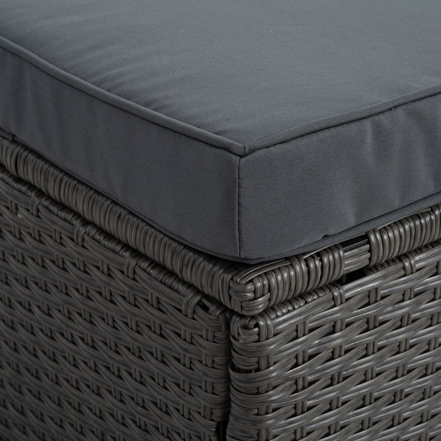 Patio Furniture, Outdoor Furniture, Seasonal PE Wicker Furniture,7 PCS Set Wicker Furniture with Lounger Sofa