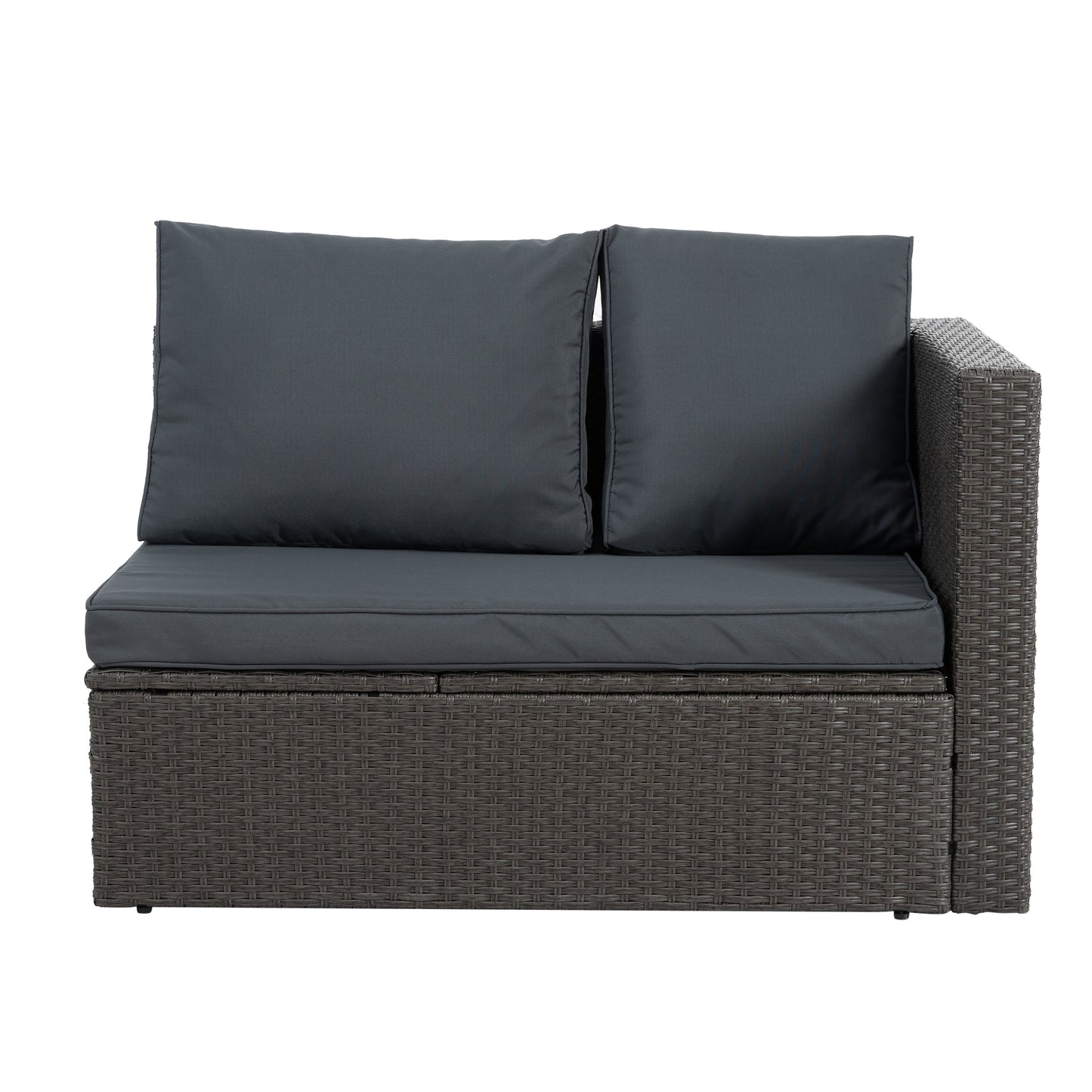 Patio Furniture, Outdoor Furniture, Seasonal PE Wicker Furniture,7 PCS Set Wicker Furniture with Lounger Sofa