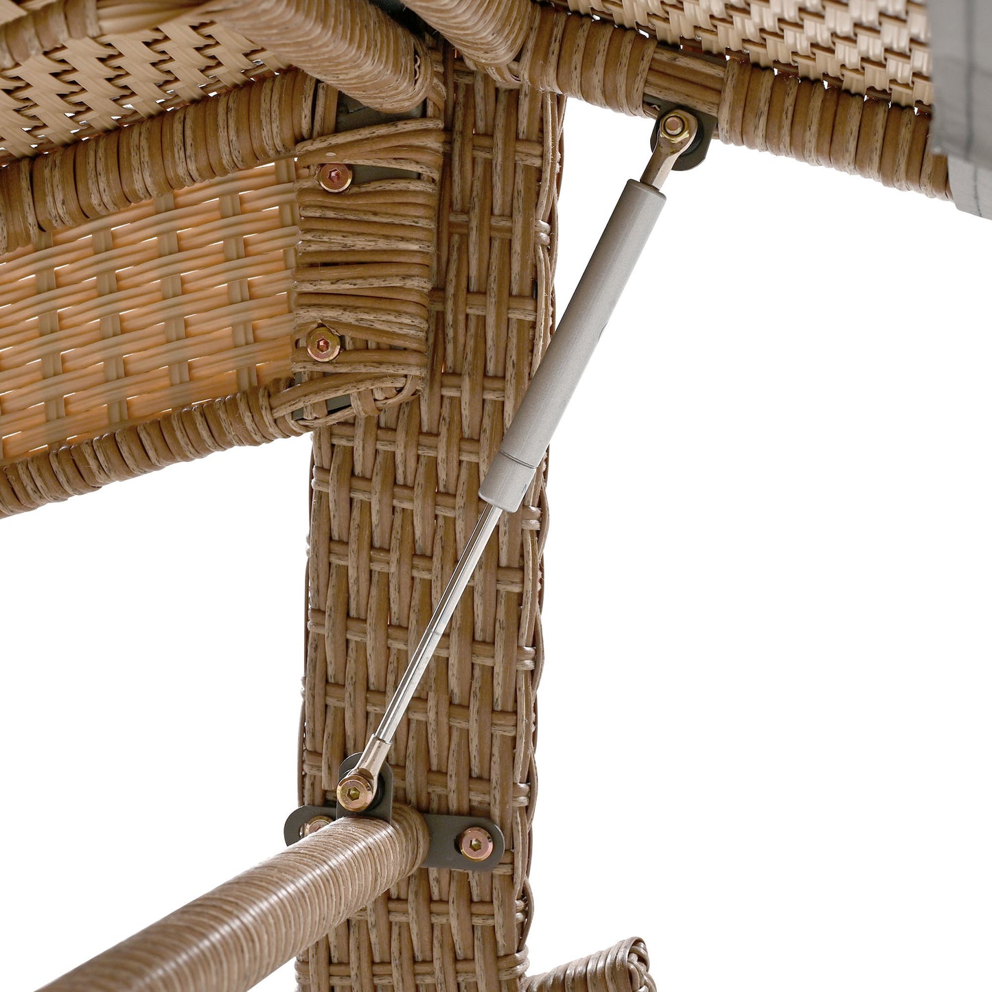 U_Style Adjustable Outdoor Wicker Double Rocking Chair with Coffee Table, Suitable for Backyard, Garden, Poolside.