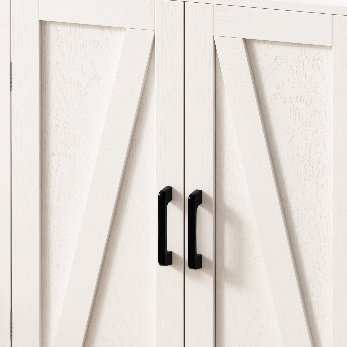 Four Door Storage Cabinets with LED Light, Open Shelf, Display Cabinet with Transparent Acrylic Cabinet Door, Cupboard, for Bathroom,Living Room,Dining Room,Kitchen