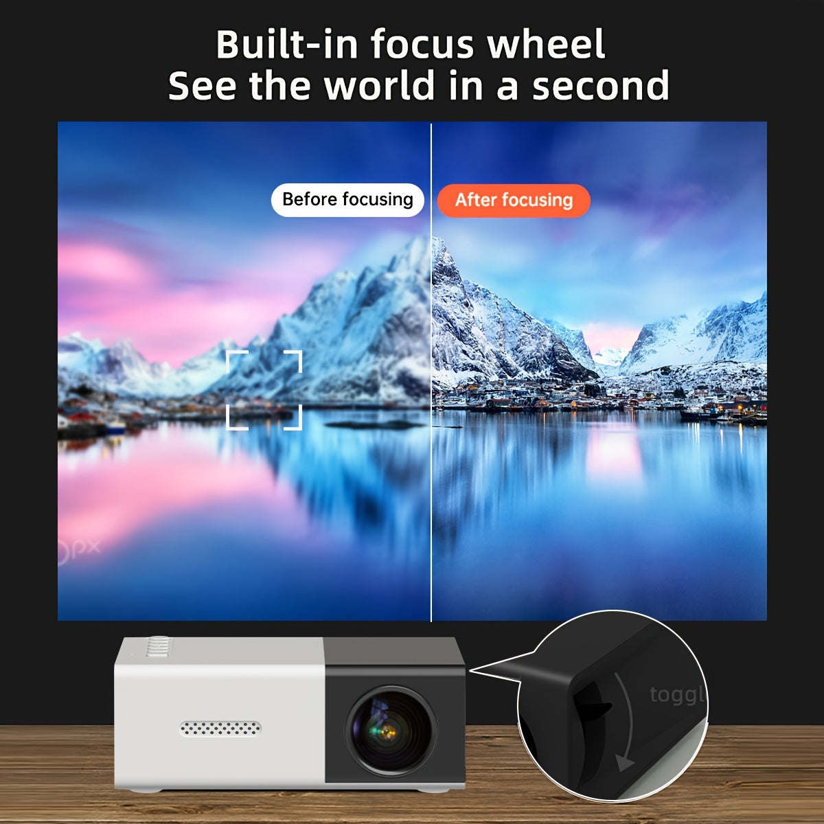 Portable Home Theater Projector Watch Anywhere on 60120 Inch Screen