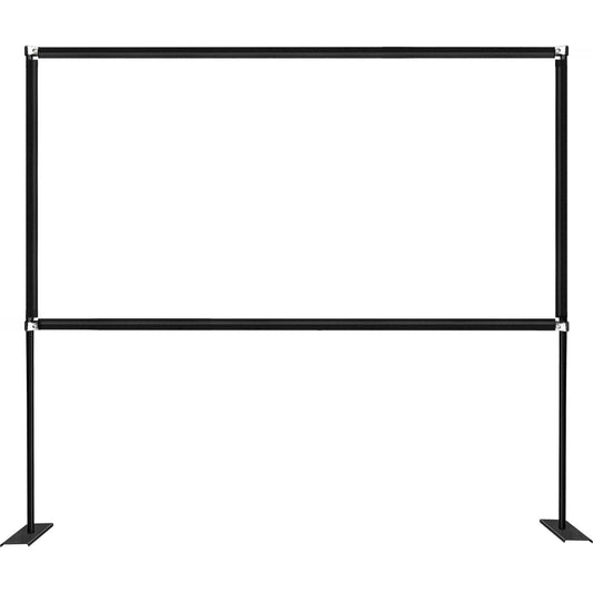 VEVOR Projector Screen with Stand 100inch Portable Movie Screen 16:9 4K HD Wide Angle Projector Screen Stand Easy Assembly with Storage Bag for Home Theater Office Outdoor Use
