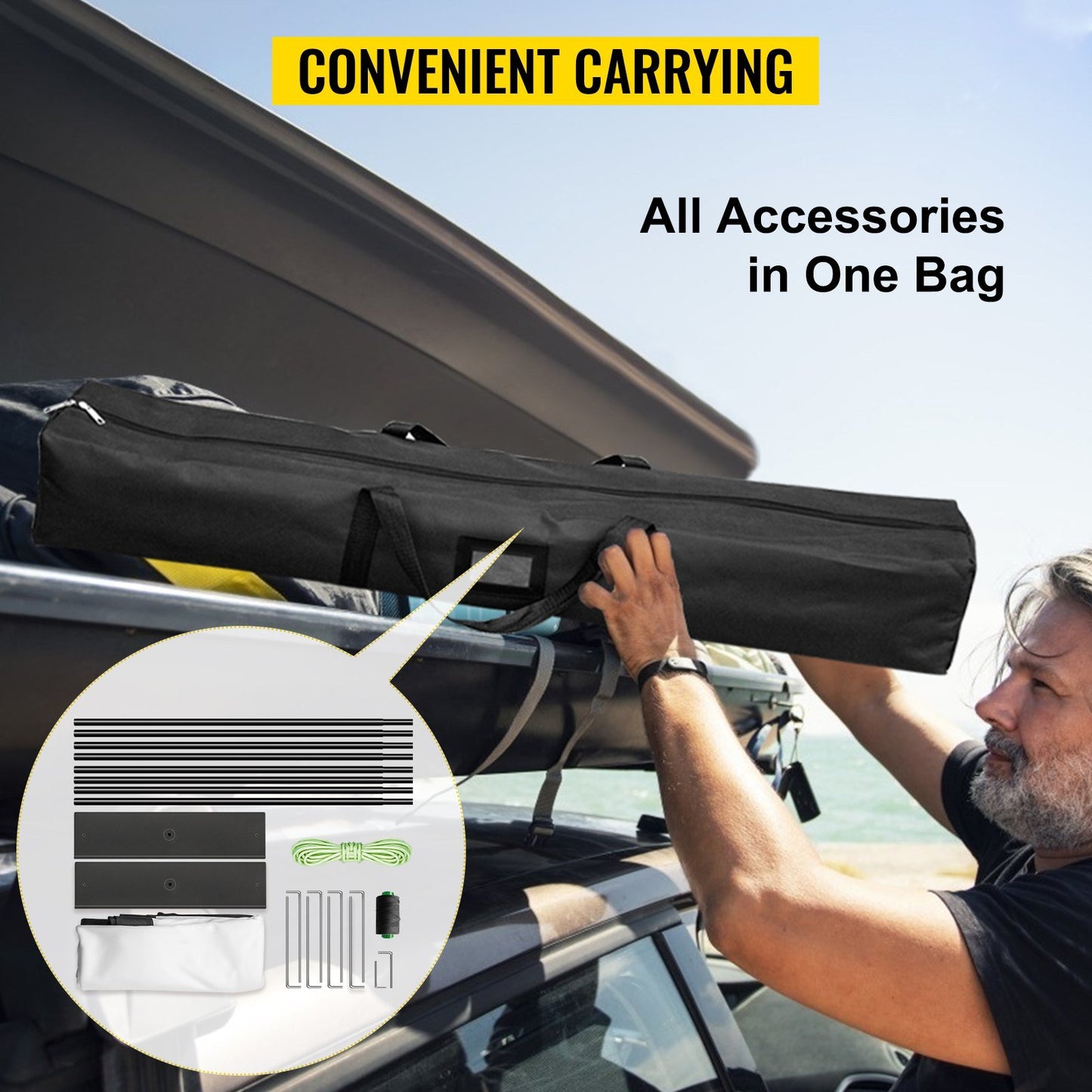 VEVOR Projector Screen with Stand 100inch Portable Movie Screen 16:9 4K HD Wide Angle Projector Screen Stand Easy Assembly with Storage Bag for Home Theater Office Outdoor Use