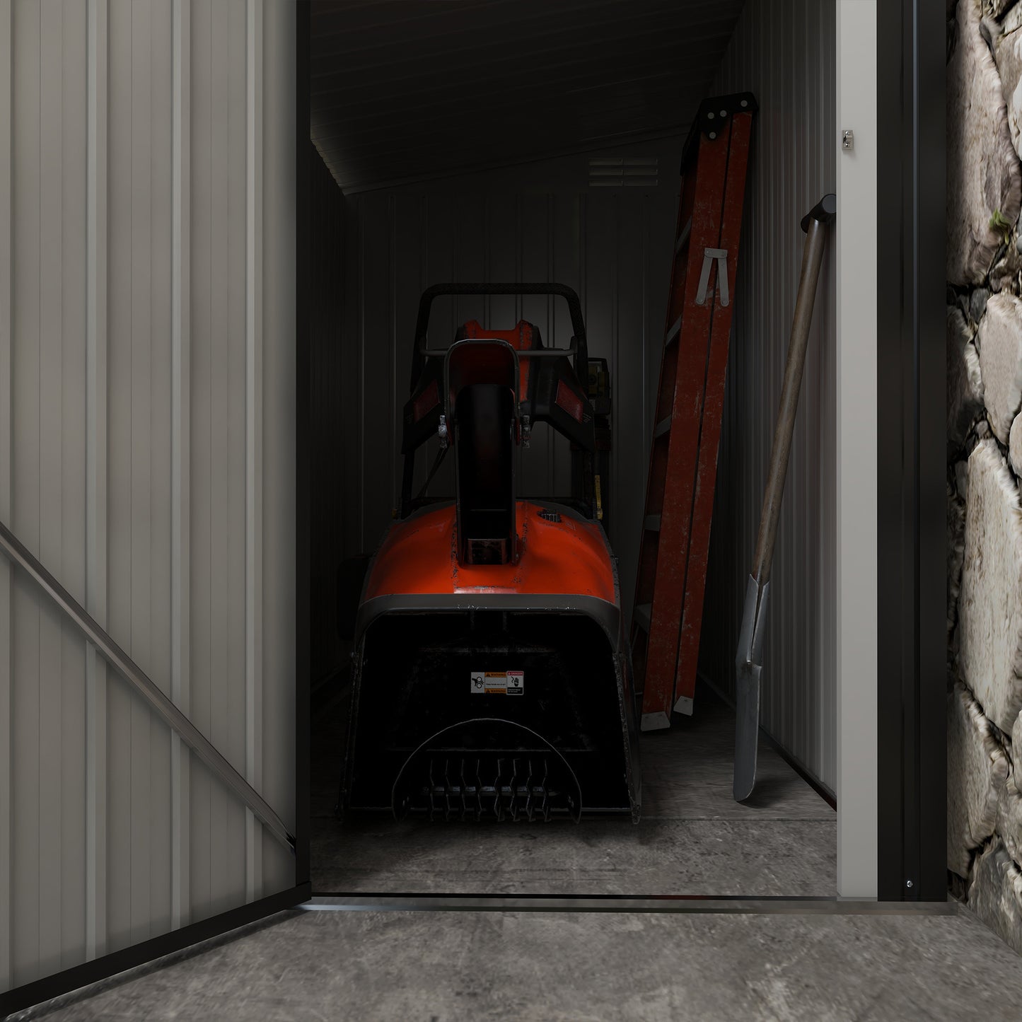 Outsunny 4' x 8' Metal Outdoor Storage Shed, Lean to Storage Shed, Garden Tool Storage House with Lockable Door and 2 Air Vents for Backyard, Patio, Lawn, Dark Gray