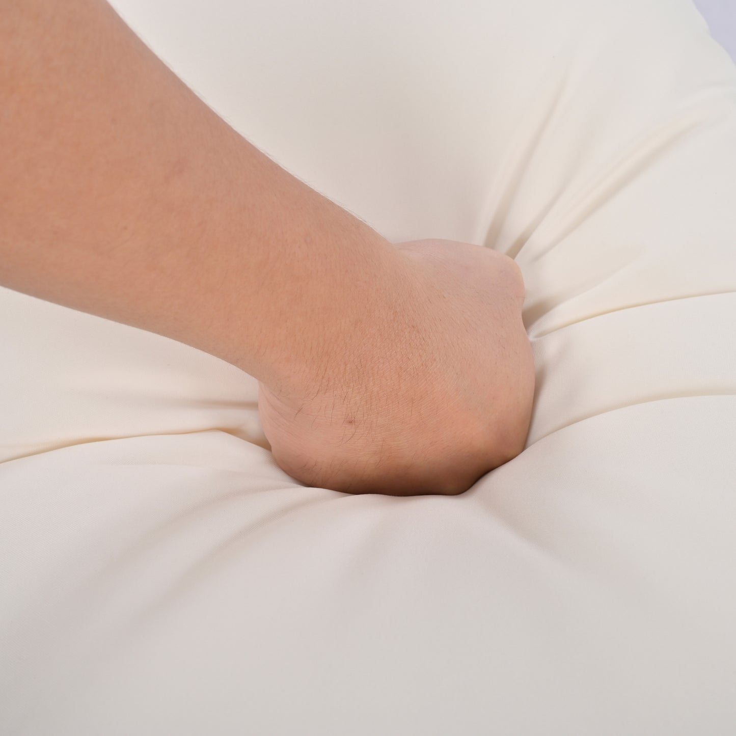 TREXM 2-Piece Outdoor Sunbed and Coffee Table Set, Patio Double Chaise Lounger Loveseat Daybed with Clear Tempered Glass Table for the patio, poolside (Beige Cushion + Natural Rope)