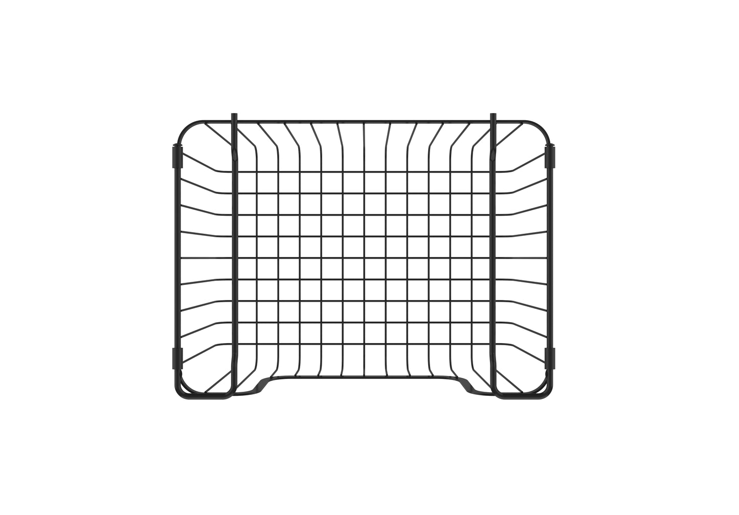 Oceanstar Stackable Metal Wire Storage Basket Set for Pantry, Countertop, Kitchen or Bathroom – Black, Set of 2